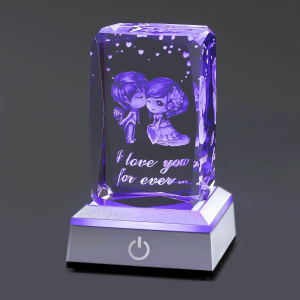 Hochance 3D Rose Crystal Multicolor Nightlight - I Love You Decolamp - Perfect Valentines Day Gift Ideas for Her My Girlfriend Wife Mom - Unique Anniversary Birthday Presents