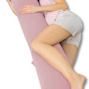 Angqi Body Pregnancy Pillow with Jersey Cover, L Shaped Full Body Pillow for Pregnant Women and Side Sleeping