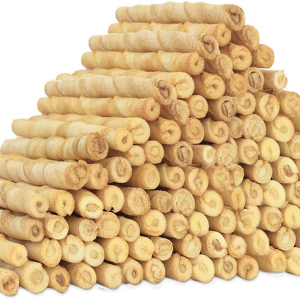 MON2SUN Dog Rawhide Twist Sticks Natural 5 Inch Thin Sticks Rawhide Chews Dog Treats for Puppy and Small Dogs 120 Count