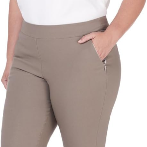 Rekucci Curvy Woman Ease into Comfort Skinny plus Size Pant W/Tummy Control