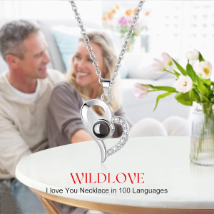 WILDLOVE Preserved Real Rose with I Love You Necklace, Christmas Gifts for Women, Mom, Grandma, Wife and Girlfriend, Birthday Anniversary Valentine'S Day Mother'S Day Gift Ideas for Her