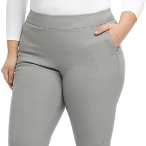 Rekucci Curvy Woman Ease into Comfort Skinny plus Size Pant W/Tummy Control