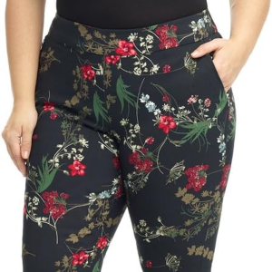 Rekucci Curvy Woman Ease into Comfort Skinny plus Size Pant W/Tummy Control