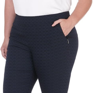 Rekucci Curvy Woman Ease into Comfort Skinny plus Size Pant W/Tummy Control