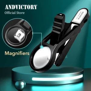 1Pcs Stainless Steel Nail Clippers with Magnifying Glass Toenail Fingernail Trimmer the Elderly Children’S Nail Cutter