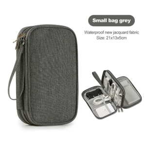 Portable Travel Digital Product Storage Bag Organizer Multi-Layer Headset Cable Bag Charging Treasure USB Data Cable Bag