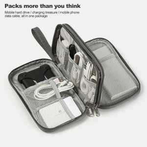 Portable Travel Digital Product Storage Bag Organizer Multi-Layer Headset Cable Bag Charging Treasure USB Data Cable Bag