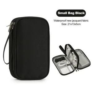 Portable Travel Digital Product Storage Bag Organizer Multi-Layer Headset Cable Bag Charging Treasure USB Data Cable Bag